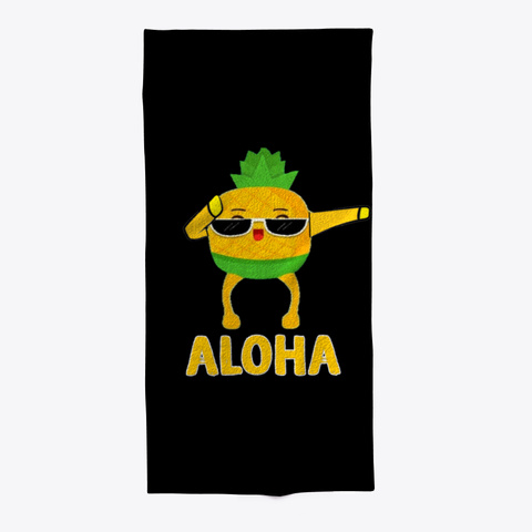 Dabbing Pineapple Fruit Aloha Beaches Black T-Shirt Front