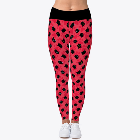 Paw Prints And Black Cats Leggings Standard T-Shirt Front