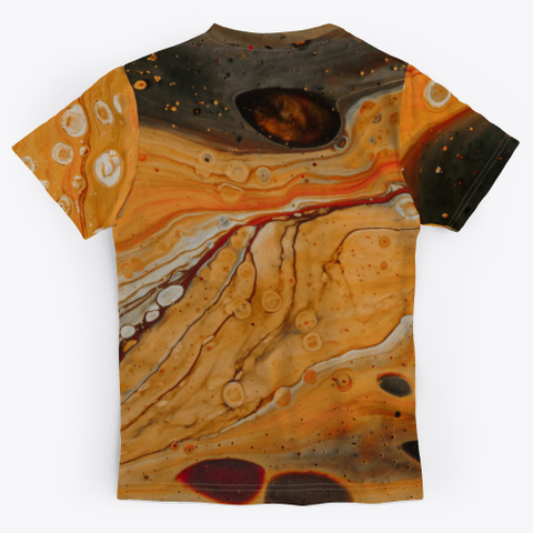 Psychedelic Abstract Marbled Paint Standard T-Shirt Back