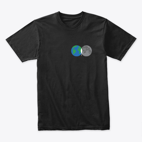 From Earth To Moon 🚀 #Sfsf Black T-Shirt Front