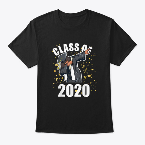 Dabbing Graduation Class Of 2020 Black H Black T-Shirt Front