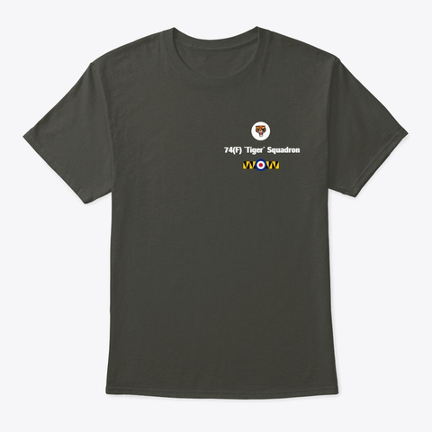 74(F) `tiger` Squadron T Shirt Smoke Gray T-Shirt Front