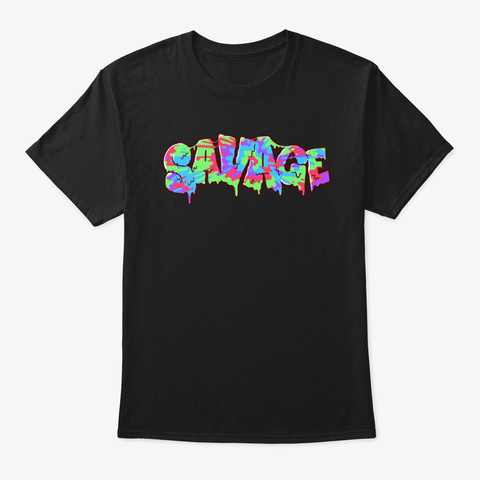 Savage   Drippy   Collection Black T-Shirt Front
