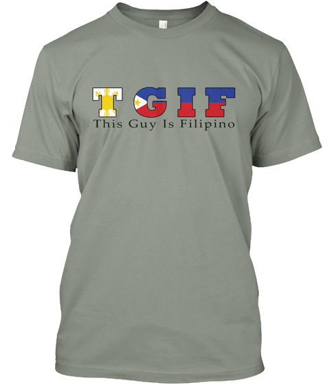 Tgif This Guy Is Filipino Grey T-Shirt Front