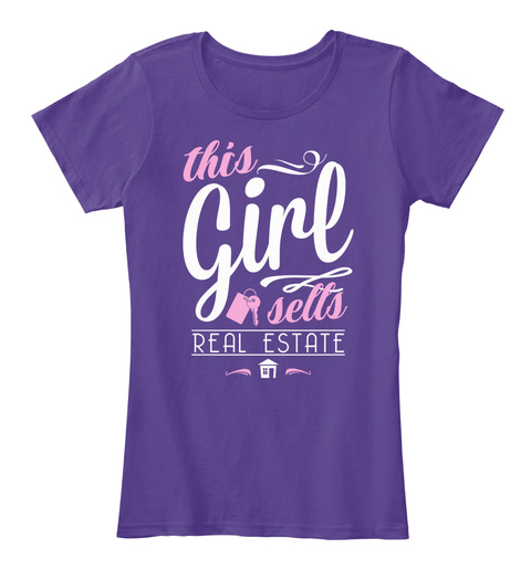 This Girl Sells Real Estate Purple T-Shirt Front
