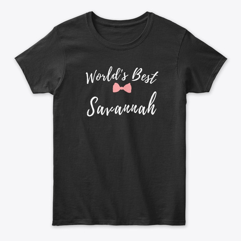 World's Best Savannah Black T-Shirt Front
