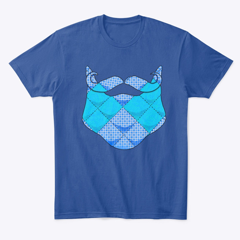 Quilted Beard Deep Royal T-Shirt Front
