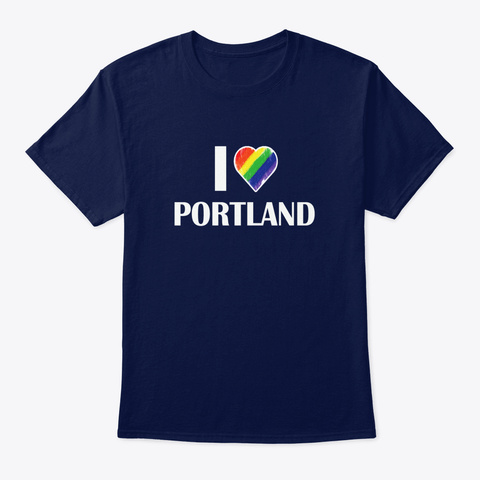 Lgbt Portland   Lgbt Love Outfit Lgbt Po Navy T-Shirt Front
