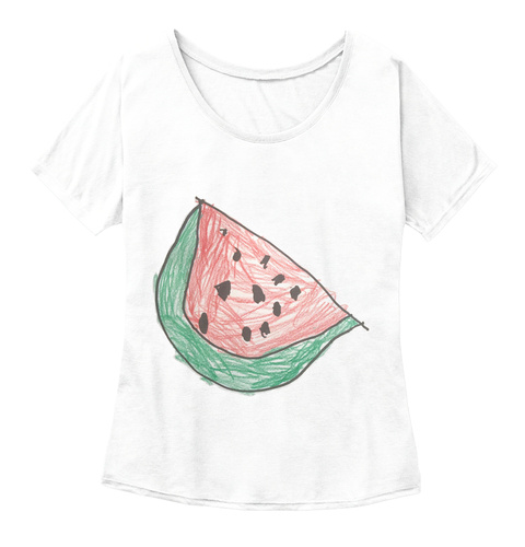 Watermelon Foz Tee White  áo T-Shirt Front