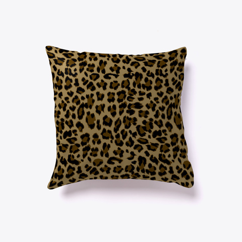 Leopard Print Indoor Pillow White T-Shirt Back