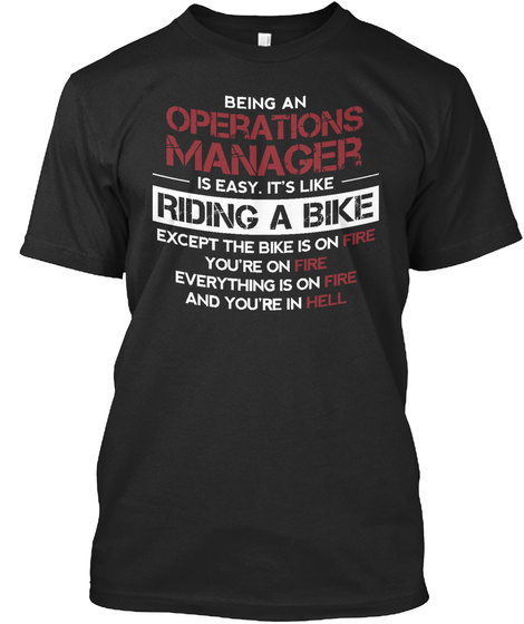 Being An Operations Manager Is Easy Black T-Shirt Front