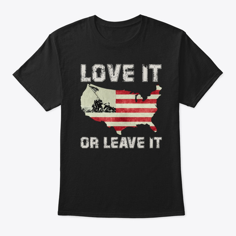 Love It Or Leave It American Flag Map
