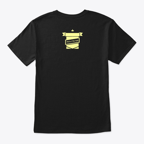 Girl Pattern Design By Route 55 Black áo T-Shirt Back
