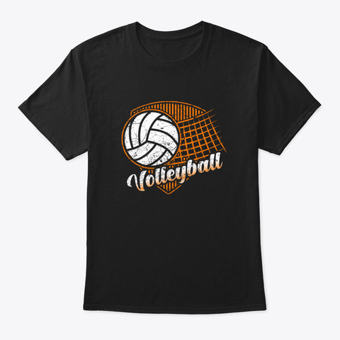 Volleyball Hnnrr Black T-Shirt Front