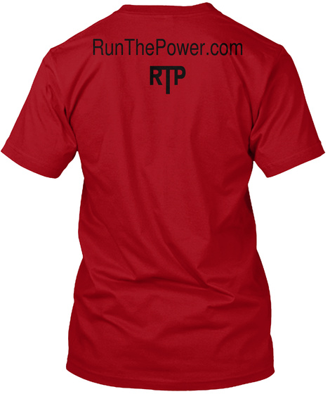 Run The Power.Com Rtp Deep Red T-Shirt Back
