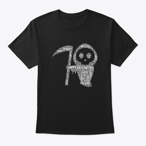 Amazing Halloween Ripper Design Gtowx Black T-Shirt Front