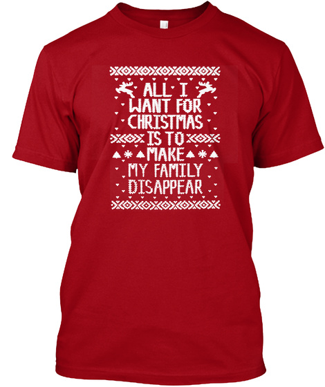 Chrismas Is Coming Deep Red T-Shirt Front