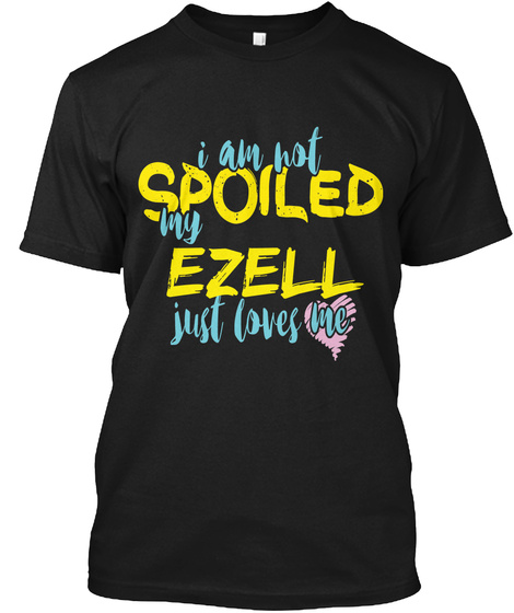Ezell
 Black T-Shirt Front