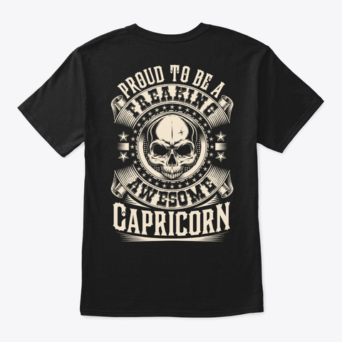 Proud Awesome Capricorn Shirt Black Camiseta Back