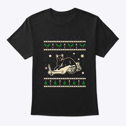 Christmas Havana Brown Gift Black T-Shirt Front