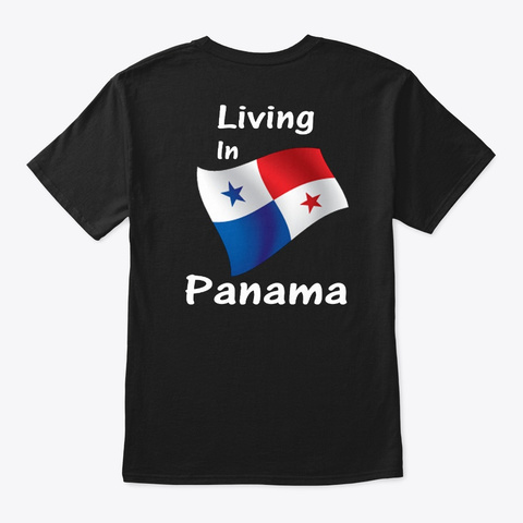 Made In Venezuela Living In Panama Black T-Shirt Back