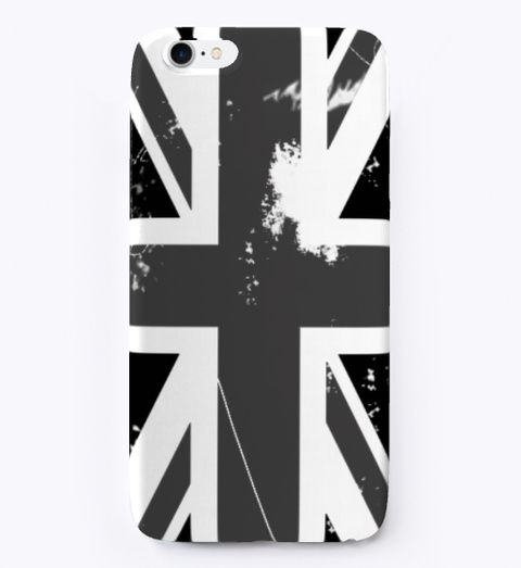 Black And White Distressed British Flag Standard T-Shirt Front