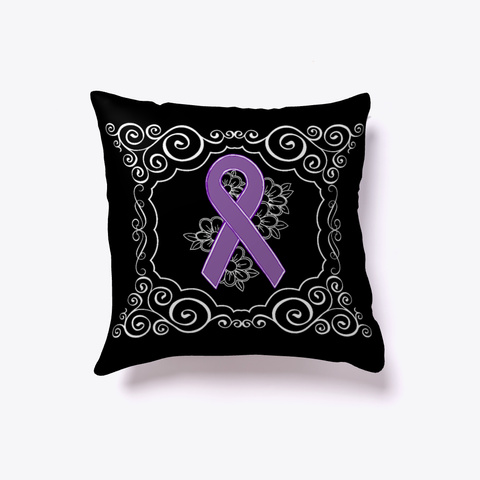 Leiomyosarcoma Cancer Pillow Black Kaos Front