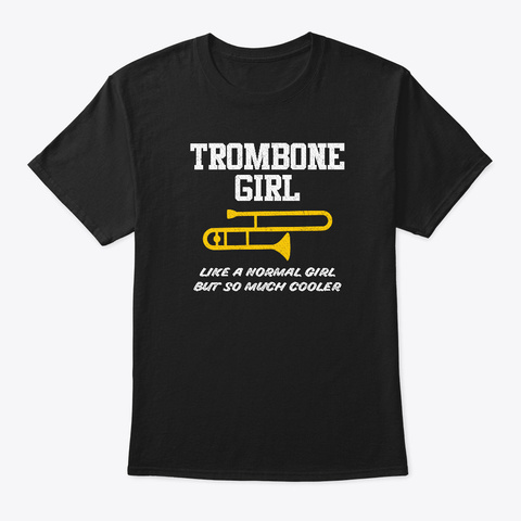 Funny Trombone Shirt Cool Marching Band Black Maglietta Front