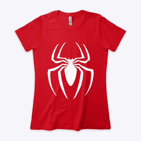 Just A Big Spider Red T-Shirt Front