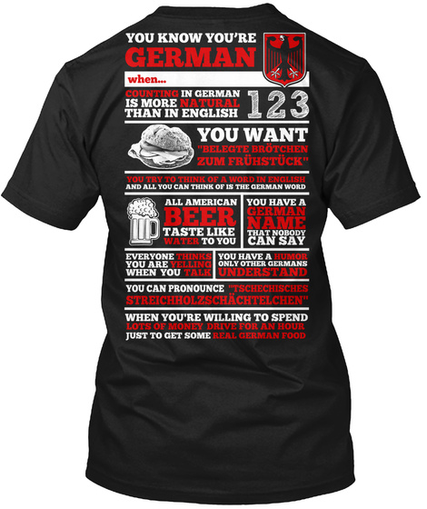German 123 You Want Beer German Name Black T-Shirt Back