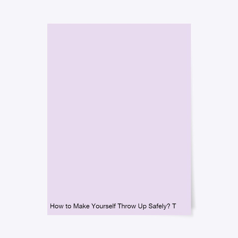 How To Make Yourself Throw Up Safely? Light Purple Kaos Front