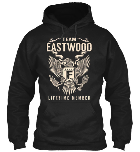 Team Eastwood E Lifetime Member Black T-Shirt Front