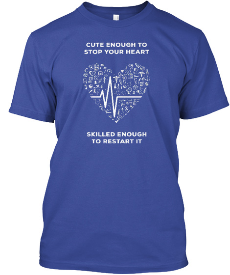 Sewing Heart  Deep Royal T-Shirt Front