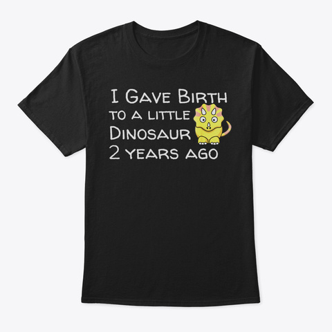 Dinosaur Birthday Party Shirt Mom Boy Pa Black T-Shirt Front