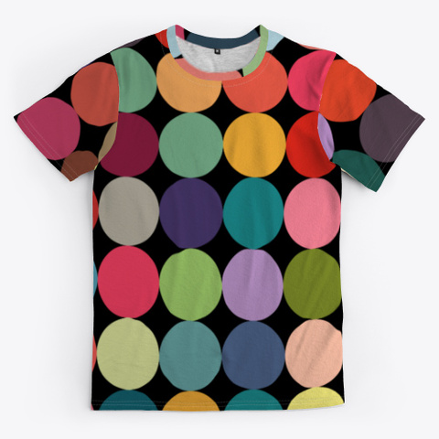 Multicolor Dots Abstract Art Standard Camiseta Front