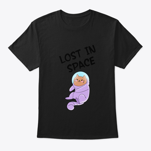 Lost In Space. I Need More Space. Social Black Camiseta Front