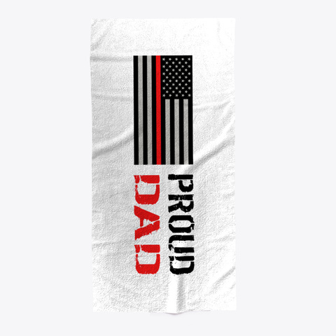Proud Firefighter Dad Thin Red Line Flag Standard Camiseta Front