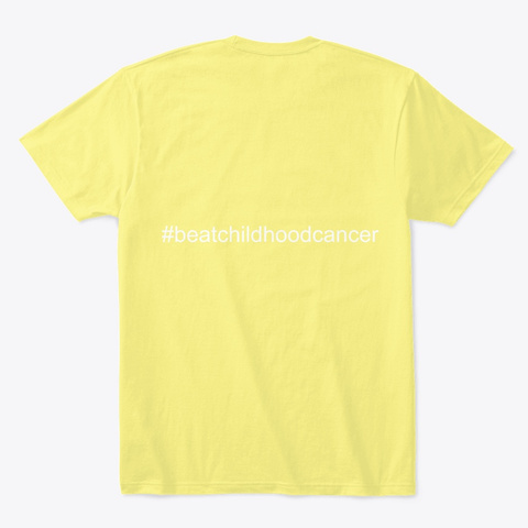 Team Connor Goes Gold! Lemon Yellow  T-Shirt Back