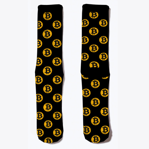 Bitcoin Socks Black T-Shirt Front