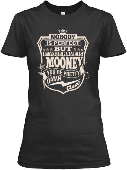 Nobody Perfect Mooney Thing Shirts Black T-Shirt Front