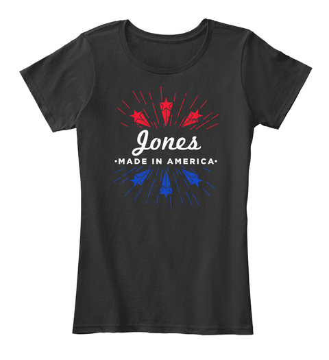 Jones Made In America Black T-Shirt Front