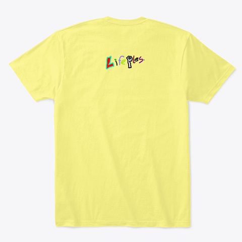 Lit Lifeples Merch 👑🐰 Lemon Yellow  T-Shirt Back