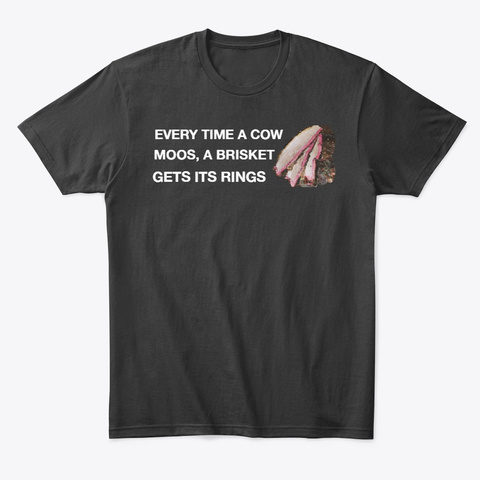 Brisket Rings Gear Black T-Shirt Front