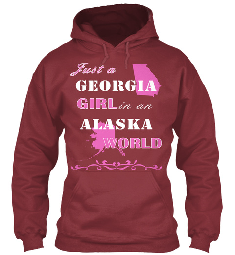 Georgia    Alaska Maroon T-Shirt Front