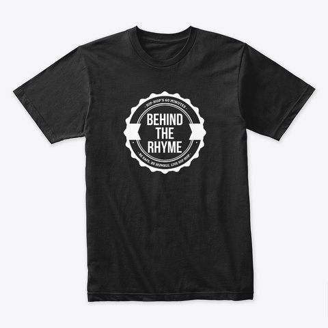 Behind The Rhyme.Com Black Camiseta Front