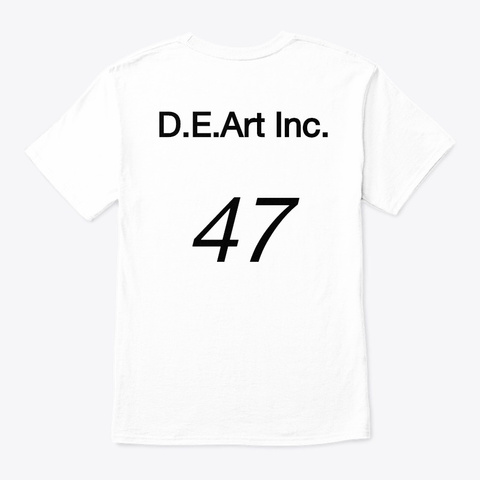 D.E.Art Logo  White T-Shirt Back