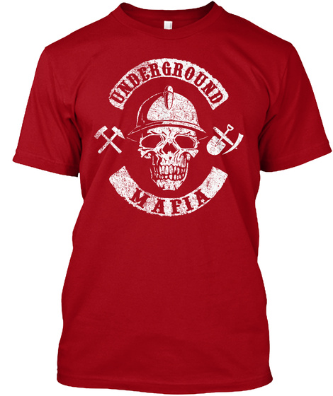Underground Mafia  Deep Red T-Shirt Front