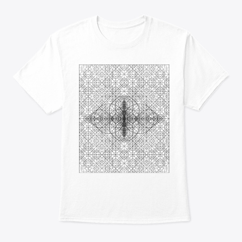 Sacred Geometry Ultra Vesica Black White T-Shirt Front