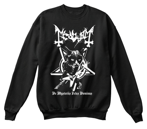 Be Mysteriis Feles Dominus Jet Black T-Shirt Front