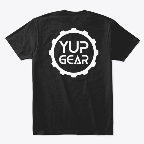 Yup Gear   Logo Attire Black T-Shirt Back